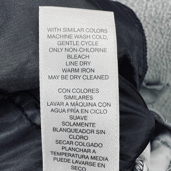 Chicos Perfect Stretch Shorts Womens 2 Large Short Black White Stripe Pull On - Picture 7 of 12